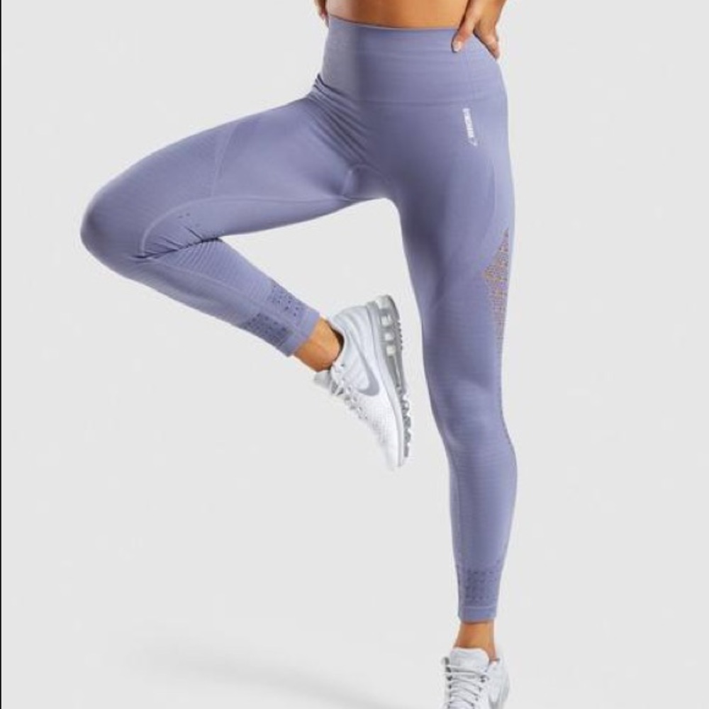 Gymshark Energy+ Seamless leggings in blue in XS